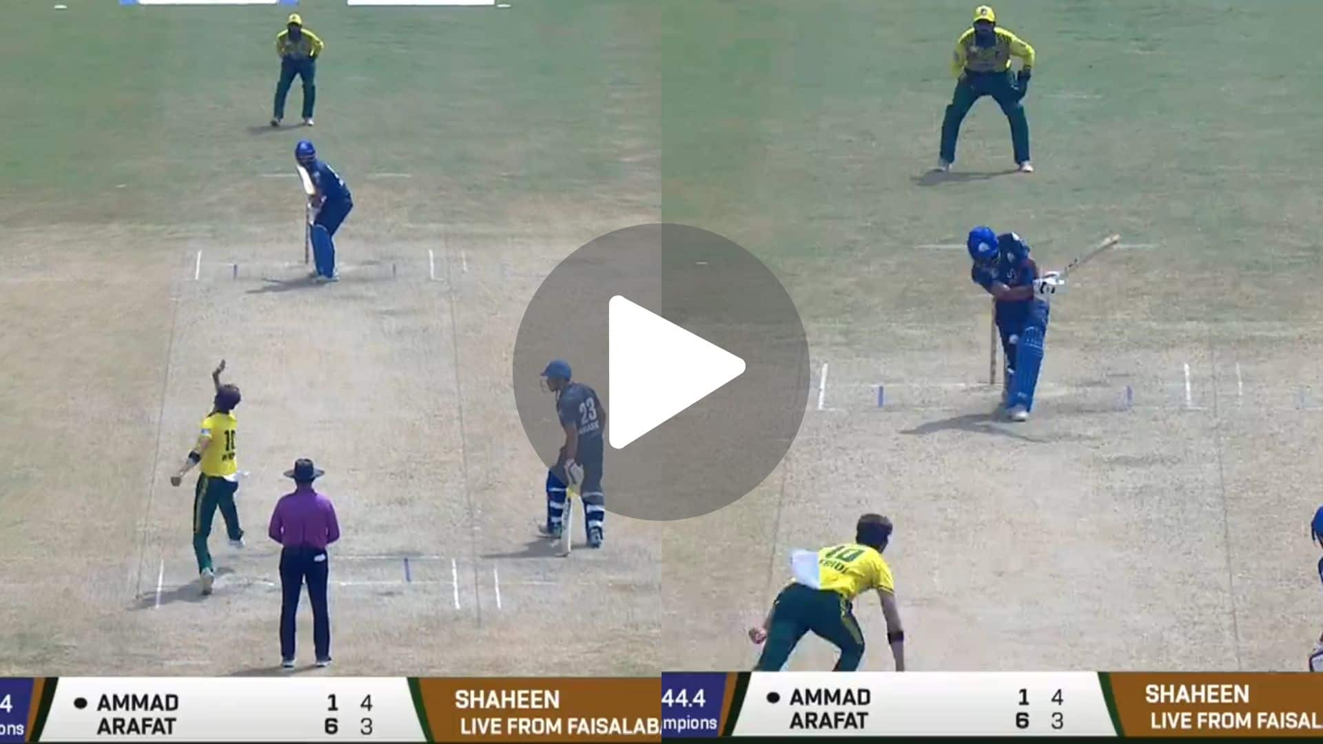 [Watch] Shaheen Afridi Outfoxes Amad Butt With A Clever Delivery In Champions Cup